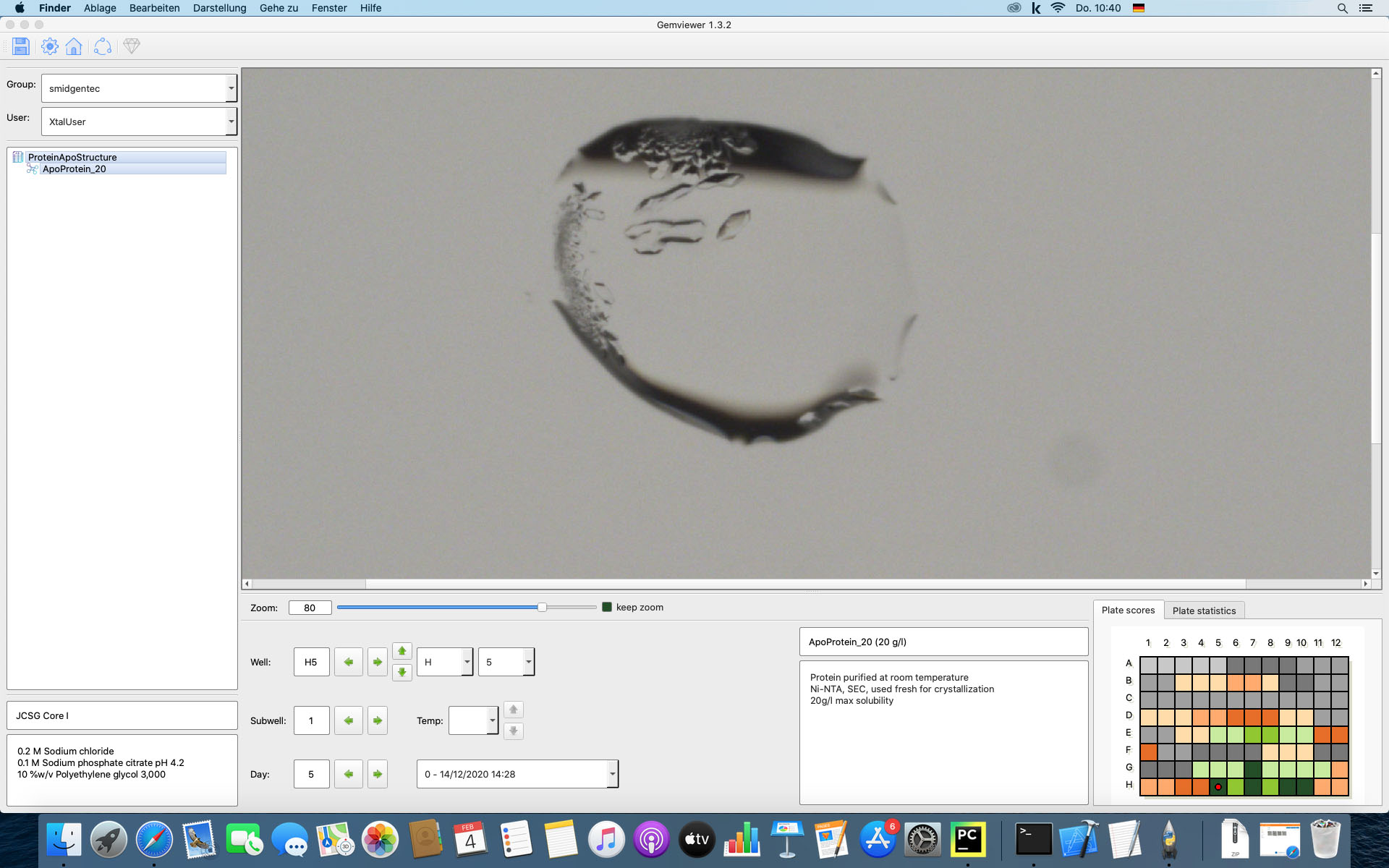 GemViewer application running on MacOS