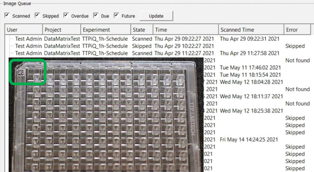 GemViewer application allowing data matrix code recognition